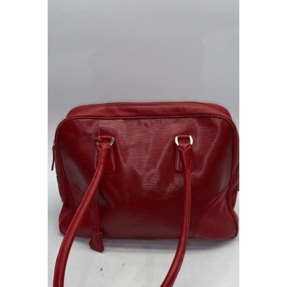 ANTONIO SCEPI RED LEATHER SHOULDER BAG